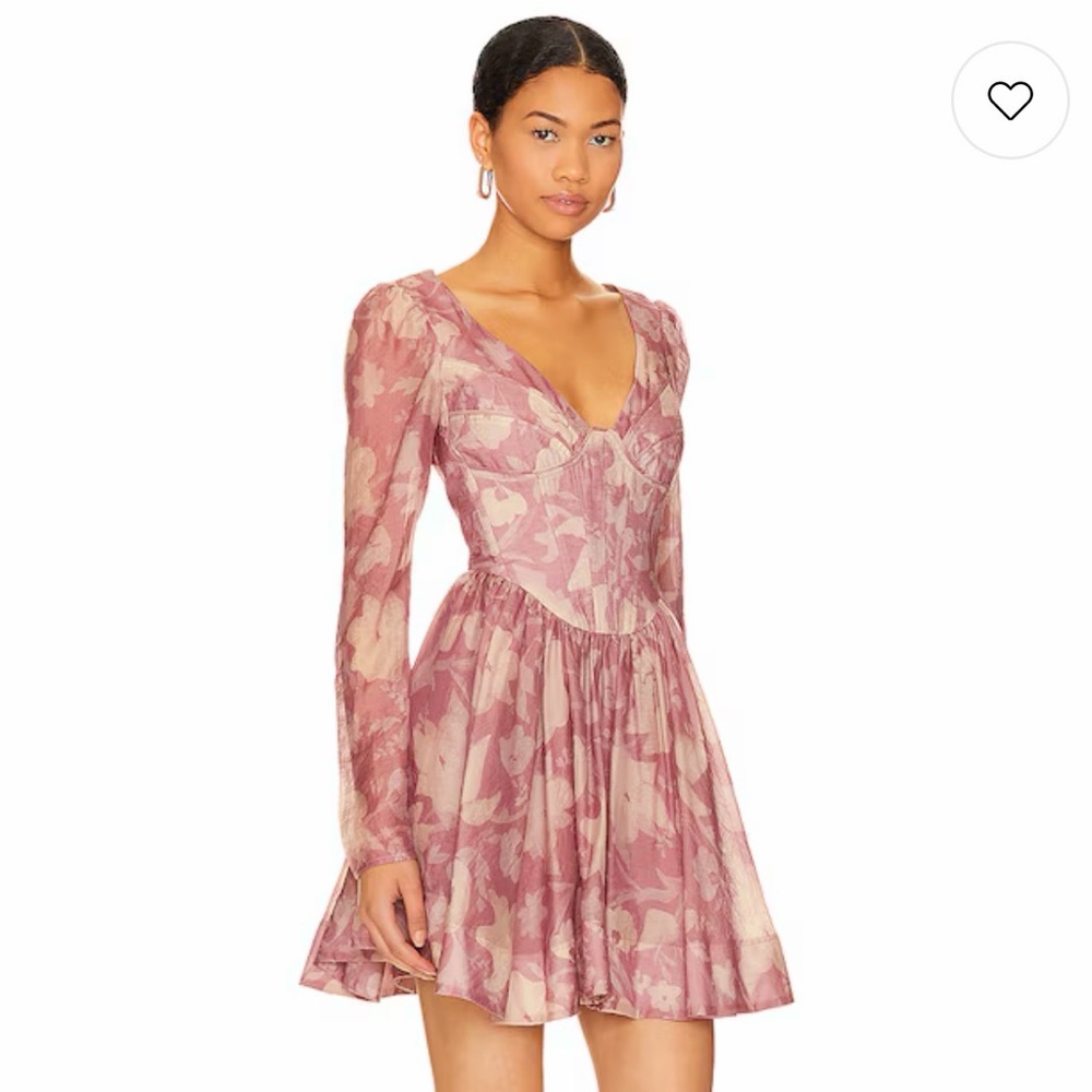 Bardot Carmen mini dress in dusty rose